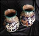 CZECH AMPHORA * Rare Campina Signed Matched