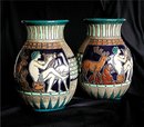 CZECH AMPHORA * Rare Campina Signed Matched