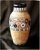 CZECH AMPHORA Chicks Vase , Circa 1930's