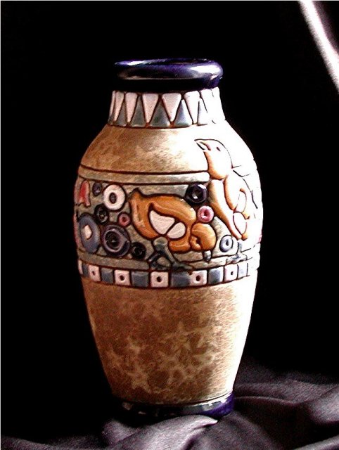 CZECH AMPHORA Chicks Vase , Circa 1930's