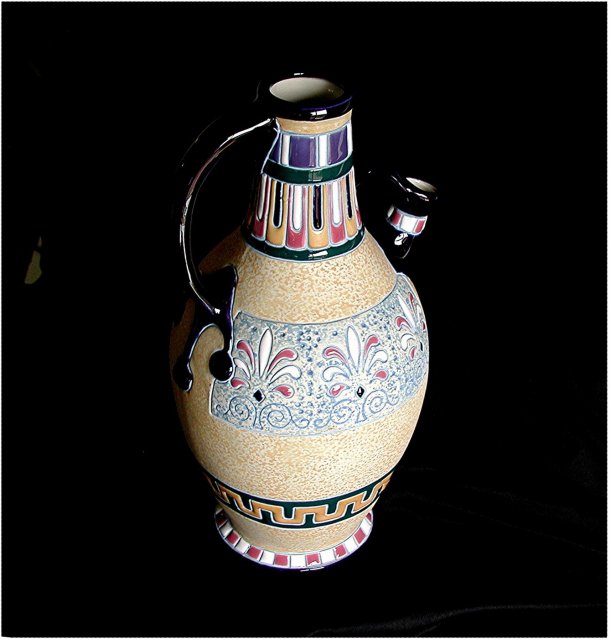 CZECH AMPHORA, ARTISAN SERIES Crete Rearing Horse Amphora * $ 800.