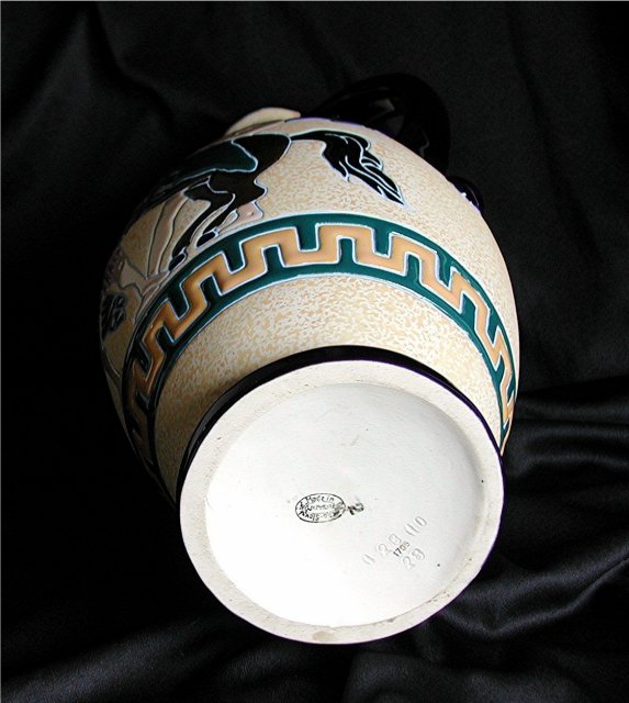 CZECH AMPHORA, ARTISAN SERIES Crete Rearing Horse Amphora * $ 800.