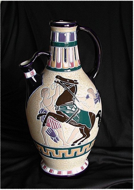 CZECH AMPHORA, ARTISAN SERIES Crete Rearing Horse Amphora * $ 800.