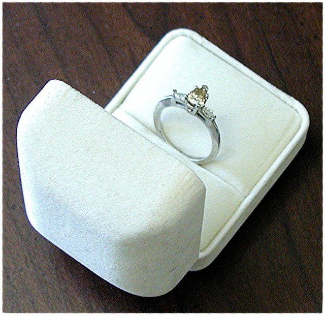 CHAMPAGNE DIAMOND RING * Pear Cut Designer Custom
