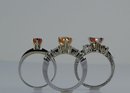 PADPARADSCHA SRI LANKA SAPPHIRES GIA Certified Gems, 14k & 18k White Gold Custom Diamond Settings