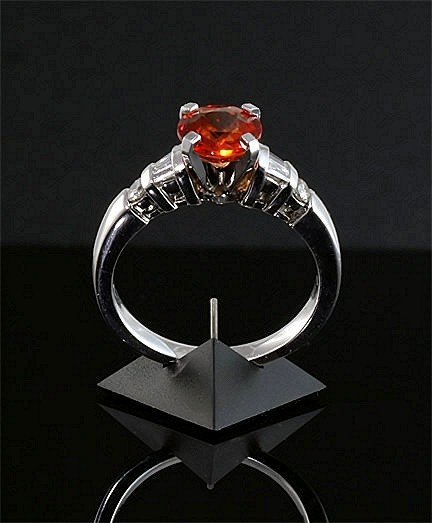 PADPARADSCHA SRI LANKA SAPPHIRES GIA Certified Gems, 14k & 18k White Gold Custom Diamond Settings