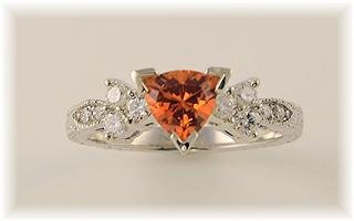 PADPARADSCHA SRI LANKA SAPPHIRES GIA Certified Gems, 14k & 18k White Gold Custom Diamond Settings