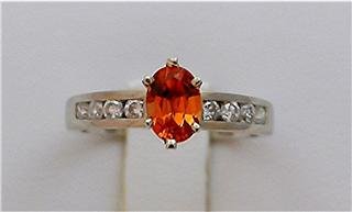 PADPARADSCHA SRI LANKA SAPPHIRES GIA Certified Gems, 14k & 18k White Gold Custom Diamond Settings