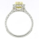 YELLOW & WHITE DIAMOND RING 1.50 Carats 14k White Gold