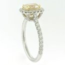 YELLOW & WHITE DIAMOND RING 1.50 Carats 14k White Gold