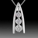 WHITE DIAMOND PENDANT 1.00 Carat 14k White Gold Pendant