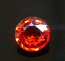 Genunine Sri Lanka Padaparadscha Sapphire 1.60 Carats, exceedingly Rare Round Cut ! 14k White Gold Custom Diamond Setting * G.I.A.
