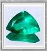 Emerald 2.25 carat Custom Trillion Cut Masterpiece. Diamond Pin 14k Yellow Gold * Certified