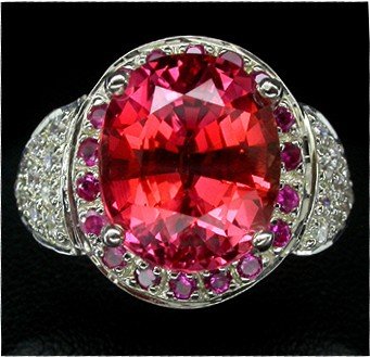 FANCY ORANGE PINK SAPPHIRE, Padparadscha Color Gem Stone, Fashion Ring