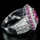 HOT PINK SAPPHIRE & RUBY w White Sapphires, Fashsion Ring