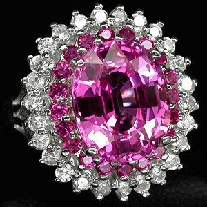 Hot Pink ! Blazing Colors, Fancy Sapphire Fashion Ring