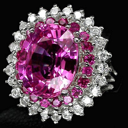 Hot Pink ! Blazing Colors, Fancy Sapphire Fashion Ring