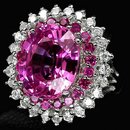Hot Pink ! Blazing Colors, Fancy Sapphire Fashion Ring