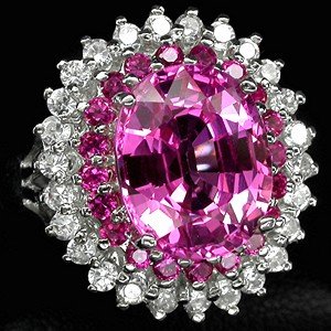Hot Pink ! Blazing Colors, Fancy Sapphire Fashion Ring
