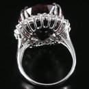 PINK MORGANITE, Rare Natural 18 Carat Rosa Pink w White Sapphire surround, Fashion Ring