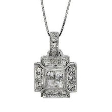 .60 Carat White Diamond Pendant, 14k White Gold, G.I.A