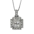 .60 Carat White Diamond Pendant, 14k White Gold, G.I.A