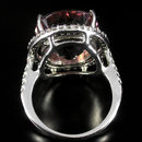 Morganite 17 Carat Ring w White Sapphire Surround, Stunning Showpiece !