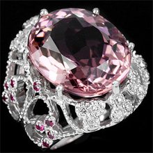 MORGANITE, PINK 18 CARATS ! Showcase Custom Filigree Setting, Superb Jewelry Craftsmanship !