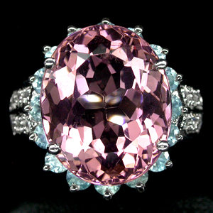 MORGANITE Cor de Rosa Deep Pink Rose color premium Gemstone Rings. 8 to over 20 Carats !
