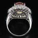 MORGANITE elussive rare Pure Peach Color Gemstone ! on Starburst of White Sapphires ... Read on
