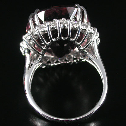 MORGANITE, 12 CARAT AAA Brilliant Rosa Pink Morganite Gemstone, White Sapphire Ring