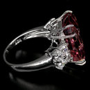 Pink Morganite, 15 Carats AAA Rare Emerald Cut Morganite Gemstone Ring