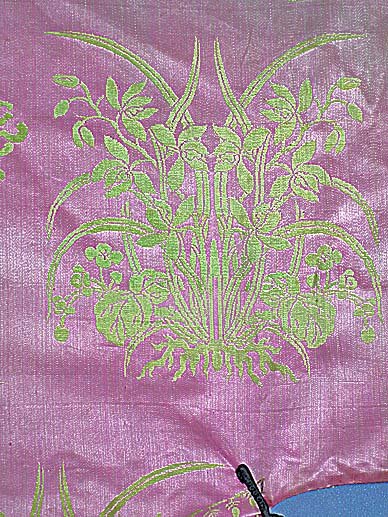 Antique Chinese Qing Dynasty Damask Silk Robe