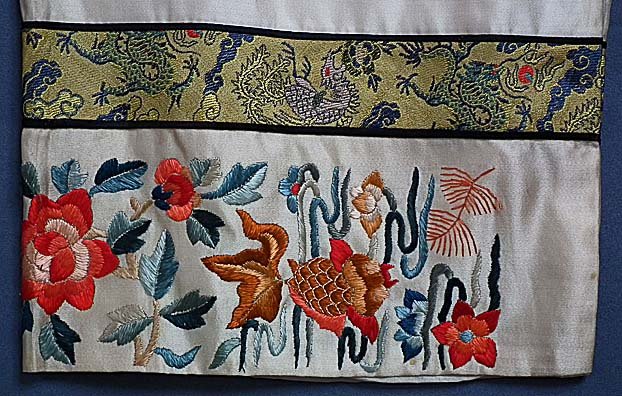 Antique Chinese Qing Dynasty Embroidered Silk Robe