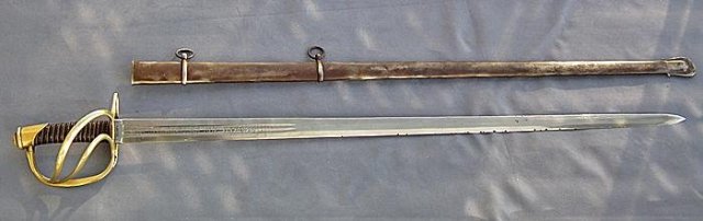 Antique 18th century Polish Sword Blade with Cuirassier Mounting Poland Palash