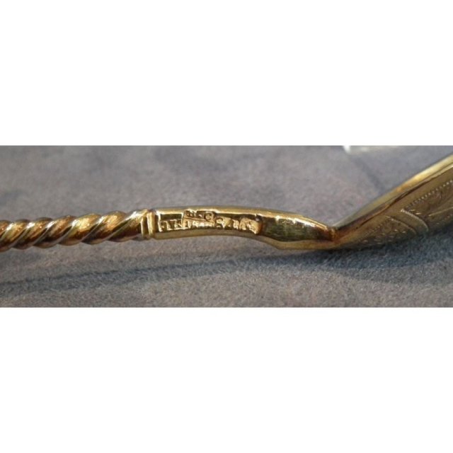 Antique Imperial Russian Silver-gilt Spoons Set of 12