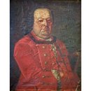 Antique Painting Polish Saxon Officer Portrait, 18th century