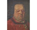 Antique Painting Polish Saxon Officer Portrait, 18th century