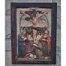 Antique Medieval Terracotta Relief Crucifixion, 15th century