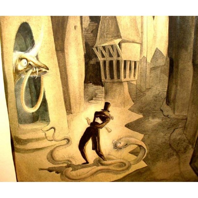 German Watercolor by Johannes Grüger Deutsche Aquarelle No1