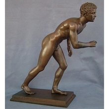Antique Chiurazzi Bronze Sculpture Nude Male Athlete