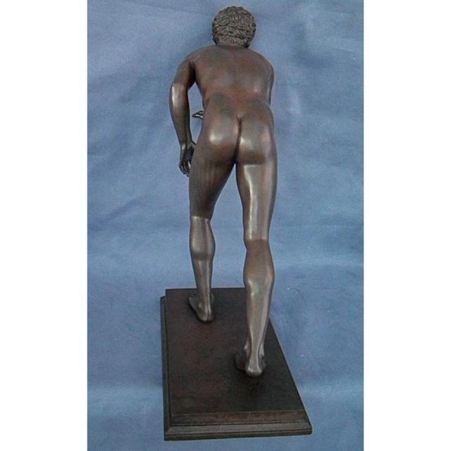 Antique Chiurazzi Bronze Sculpture Nude Male Athlete