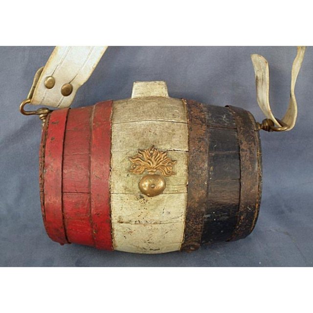 Antique French second Empire Napoleon III Cantinière Tonnelet Canteen