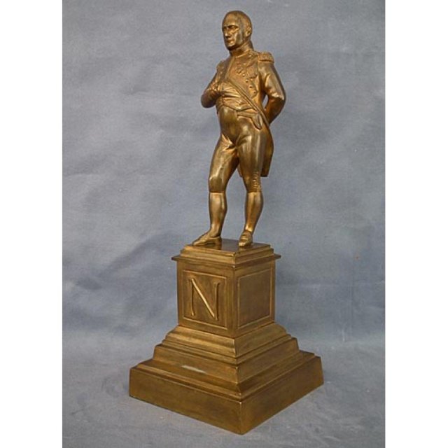 Antique Large Gild Bronze Sculpture of Emperor Napoleon Bonaparte