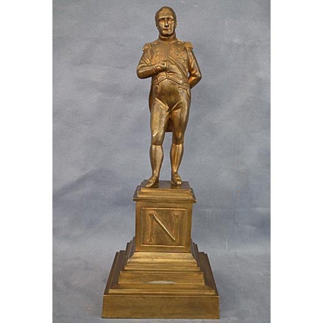 Antique Large Gild Bronze Sculpture of Emperor Napoleon Bonaparte