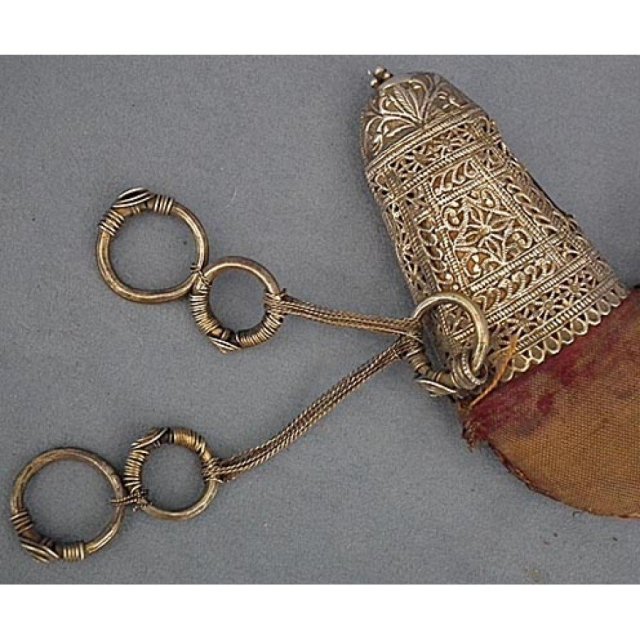 Antique Jambiya Silver Arab Islamic Dagger Arabic 18th century