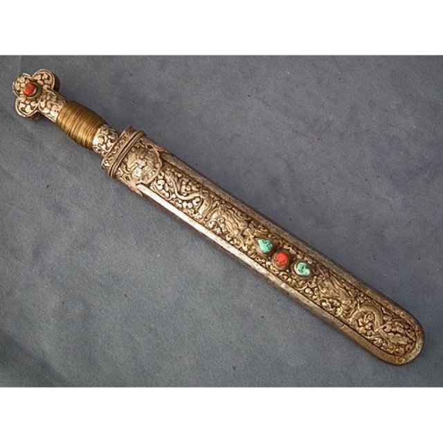 Antique Tibetan Silver Sword 18th century Tibet