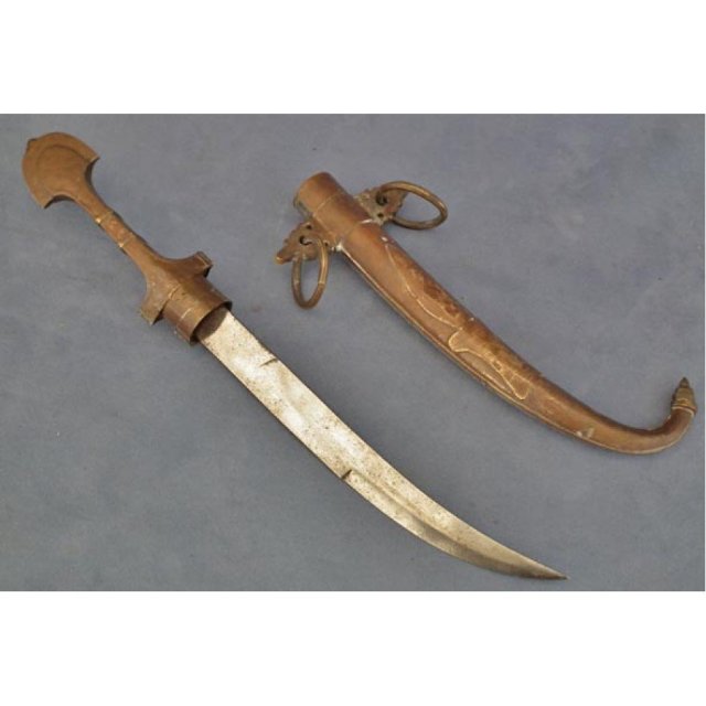 Antique Moroccan Koummaya Islamic Dagger Jambiya 19th c