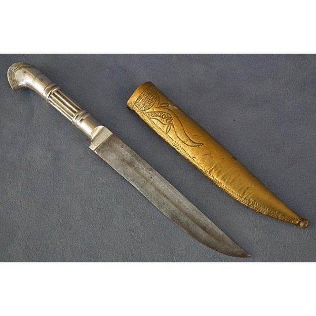 SOLD Antique Turkish Ottoman Balkan Dagger Bichaq 19th c