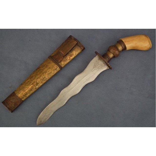 Antique Philippine Muslim Moro Islamic Dagger Punal 19th c